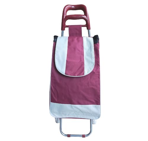 Michelino 38 L Einkaufswagen Trolley fahrbare Einkaufstasche Einkaufstrolley (Bordeaux)