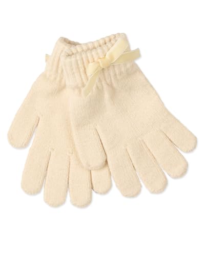 MeMoi Girls Bow-Trimmed Rayon-Blend Cozy Cuffed Knit Gloves2