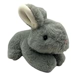 Doudou doux et conçu avec amour en forme de lapin avec de grands yeux étincelants. Taille parfaite de 20 cm pour les petites mains des enfants pour jouer et se blottir