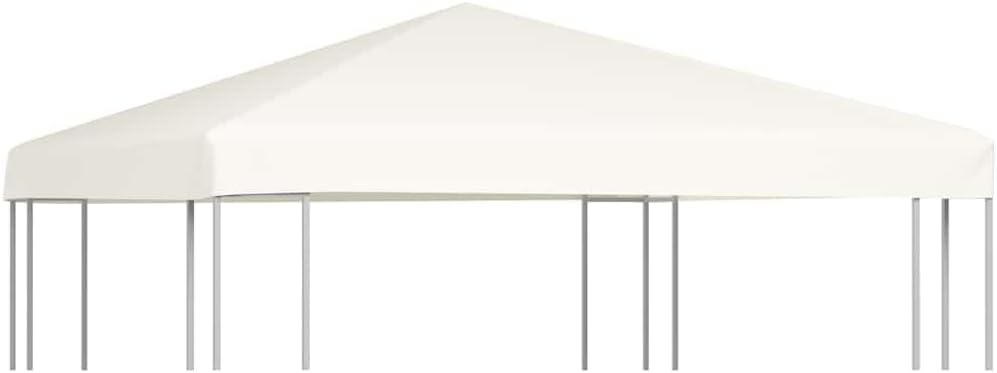 vidaXL Gazebo Canopy Top 9.8'x13.1' Beige Replacement Cover - Water Resistant 2-Tier Outdoor Patio