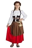  kimokawaii Déguisement de Tavernière Margery pour Fille L-(10/12 Ans )