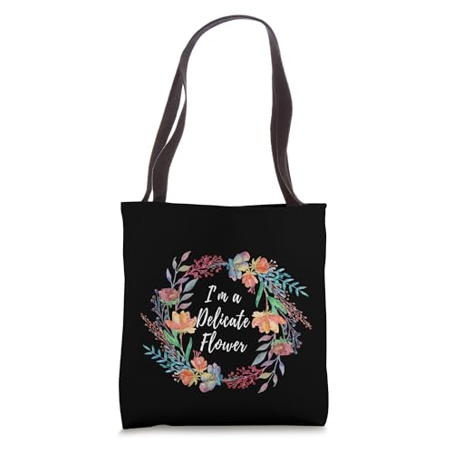 Bolso tote con diseño delicado de flores