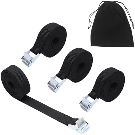 Mikikit 4pcs Cam Buckle Lashing Straps Tie Down Straps For