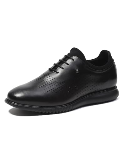 Image of Monte Carlo Mens Solid Lace Up Genuine Leather Casual Shoes (201803FW)