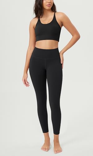 ODODOS Women's Tummy Control 7/8 Compression Leggings with Pockets High Waist Workout Running Yoga Pants - 25" Inseam3