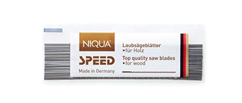 Laubsägeblätter NIQUA SPEED Holzlaubsägeblätter Nr: 5-1 Gros (144 Stück) - 0,38 x 0,93 x 130 mm - Sägeblatt Werkzeug zum Sägen von weichem Holz Cover