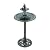 Alpine Corporation TEC104 Outdoor Floor 3-Tiered Pedestal Soothing Cascading Waterfall Fountain with Birdbath, 40", Green