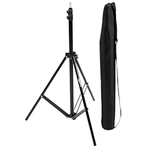 Amazon Basics Aluminum Light Photography Tripod Stand with Case – 2.8 – 6.7 Feet, Black