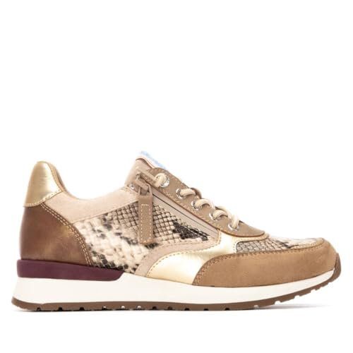 REFRESH - Zapatilla Mujer Beige - Calzado Cómodo y Versátil - Moda Casual - Modelo 17296003 (Talla 39)
