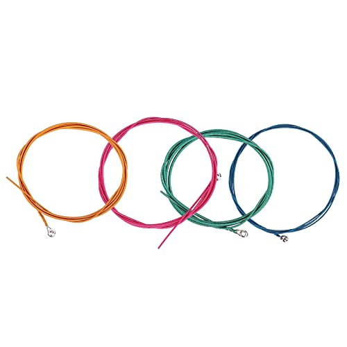 Cordas de baixo elétrico coloridas de 4 cordas, calibre: 1,16 mm, 1,44 mm, 2,0 mm, 2,54 mm (0,046-0,