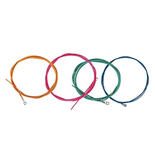 Cuerdas de bajo de neón Piccolo 12 × 10 × 1 1,16 mm, 1,44 mm, 2,0 mm, 2,54 mm .046-.100 4 cuerdas coloridas instrumento de cuerdas de bajo eléctrico