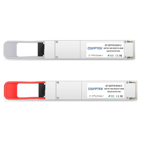 Image of QSFPTEK 100GBASE-BX40 BiDi QSFP28 40km DDM LC SMF Transceiver Compatible for Cisco QSFP28-100G-BX40-D(1304.58nm-TX /1309.14nm-RX) / QSFP28-100G-BX40-U(1309.14nm-TX /1304.58nm-RX)