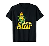 Funny Corn Star Sunglasses Mustache Maize T-Shirt T-Shirt