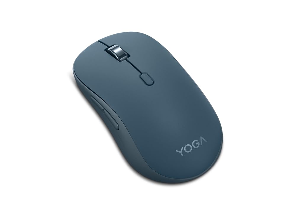 Image of Lenovo Yoga Bluetooth Silent Mouse, 3 Level DPI Adjustment, 36 Month Battery Life, Bluetooth 5.3, 3 Device Paring, Whisper Quiet, Programmable Buttons, Smooth Finish, Tidal Teal