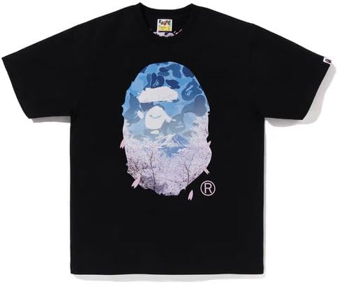 Bathing APE TEE (US, Alpha, Medium, Regular, Regular, Black Sakura)