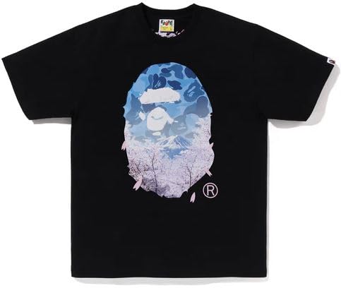 Bathing APE TEE (US, Alpha, Medium, Regular, Regular, Black Sakura)