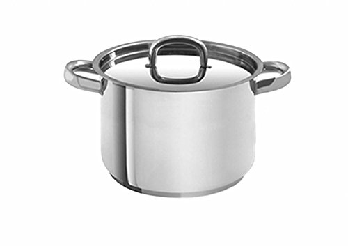 28CM 12.4ltr JOMAFE STUDIO 18/10 STAINLESS STEEL STOCKPOT HIGH QUALITY COOKWARE 5mm IMPACT BONDED BASE FOR ALL HOB TYPES OVEN SAFE 20cm Deep