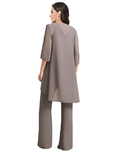 3 Pieces Mother of The Bride Pant Suits for Wedding Party Lace Chiffon Pant Suits Dressy for Women Evening4
