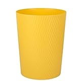 UUJOLY Small Trash Can Wastebasket Garbage Can Container Bins for Bathrooms, Laundry Room, Kitchens, Offices, Kids Rooms, Dorms (Yellow)
