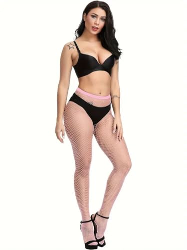 Image of Boolavard Fishnet Stockings, High Waist Tights for Women, Fish Net Tights Ladies Plus Size One Size Fit All