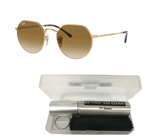 Ray-Ban RB3565 Sunglasses Bundle: RB 3565 JACK 001/51 Jack Arista Clear Gradient Bro and Eyewear Cleaning Kit2