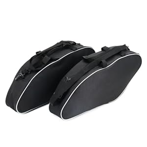 Generic Shensi Motorcycle Saddle Touring Bag, Luggage Rack Liner Saddlebag, Tour Pack Bags Fit For Harley Flsb Softail Sport Glide 2018+, Fxlrst Low Rider St 2022, Black 11