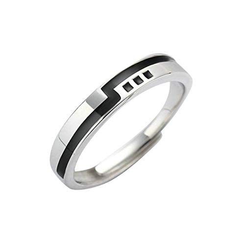 Bague Argent Taille Réglable de Haute Qualité, Alliance Finition Miroir
