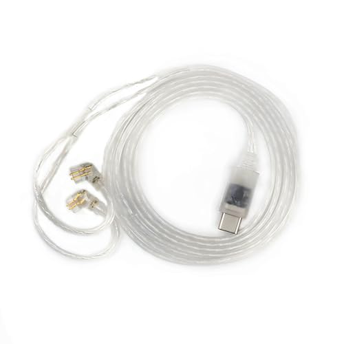 Image of KZ Type-C Upgrade Cable for IEM, In Ear Monitor, 4 Core Oxygen Free Silver-Plated Cable with Built-In DAC Chip in Type-C Nickle Plated Plug & 0.75 2Pin Connector
