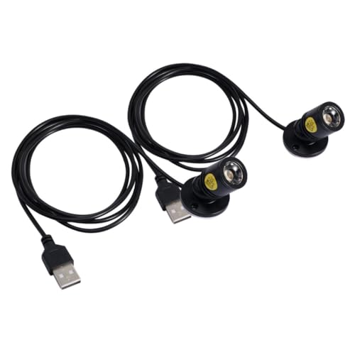 DECOMELODY 2Pcs USB LED Spotlight Indoor Accent Lighting for Jewelry Display Cases USB Powered Eye Protection Low Energy Consumption for Home Cabinet and Dresser Use