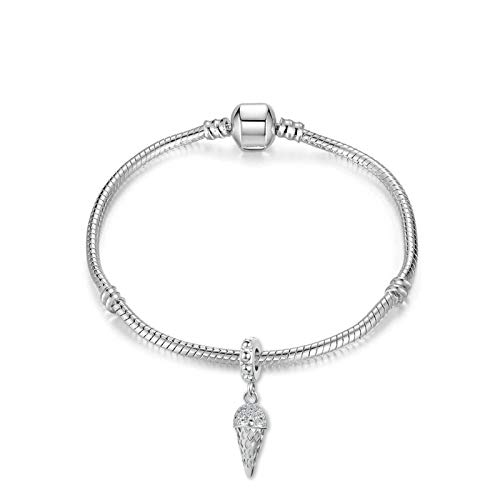 Pavé Ice Cream Cone Dangle Charm Sweets Candy Drink Clear CZ for Pandora Bracelet2