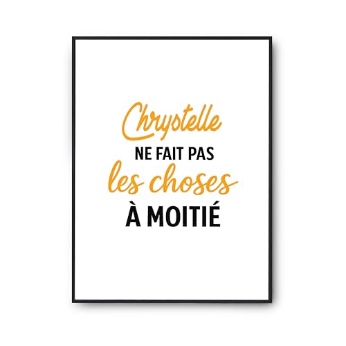 Poster Chrystelle humour pour décoration murale de salon ou bureau personnalisé