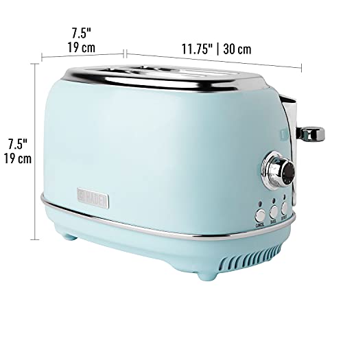 Haden Heritage 1.7 Liter Stainless Steel Electric Tea Kettle with Heritage 2 Slice Wide Slot Stainless Steel Bread Toaster, Turquoise - Thumbnail 7