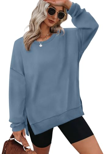 Image of XIEERDUO Womens Oversized Sweatshirts Pullover Casual Crewneck Long Sleeve Tops Comfy