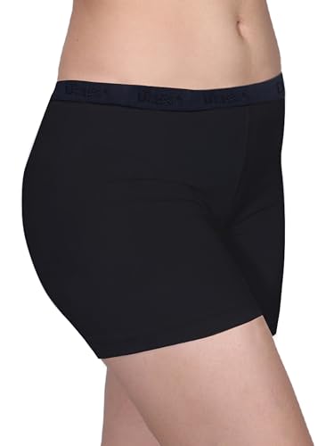 Image of DChica Essentials Women Boyshorts Panties, Bloomers for Women's with Good Hip Coverage & Inner Elastic, Seamless, High Rise Underwear Shorts - (Pack of 1 & 2) Solid Colors