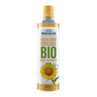 Sonnenblumenöl BIO - BENVOLIO 1938 750ml Metallflasche - Reich an VITAMIN E | Frittieröl BIO Bratöl Fritierfett öl Frittierfett Friteusenfett ORGANIC SUNFLOWER OIL
