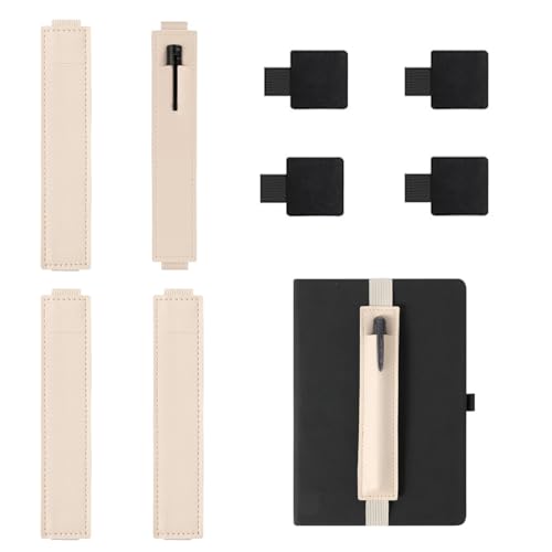 FENQURO 8 Piezas Portalápices Autoadhesivo, funda boligrafo, Lazo para Bolígrafo Autoadhesivo,...