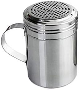 Stainless Steel Dredger Shaker with Handle for Chocolate,Cocoa,Sugar,Salt,Flour Icing Sugar Duster Spice Bottle 1/2Pcs Available (S,S-1PC)