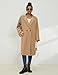 UANEO Women's Wool Blend Coat Oversized Double Breasted Long Trench Overcoat Winter(LightKhaki-Medium)