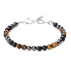 Tiger Eye, Obsidian & Hematite