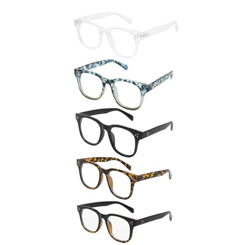 Image of LJCZKA Blue Light Blocking Glasses for Women Men Retro Square Frame Computer Gaming Glasses Anti Eyestrain Eyeglasses