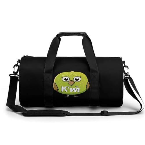 Funny Kiwi Bird Gym Bag Lightweight Carry On Duffel Bag Athletic Sports Travel Bag Weekender Bag for Men Women