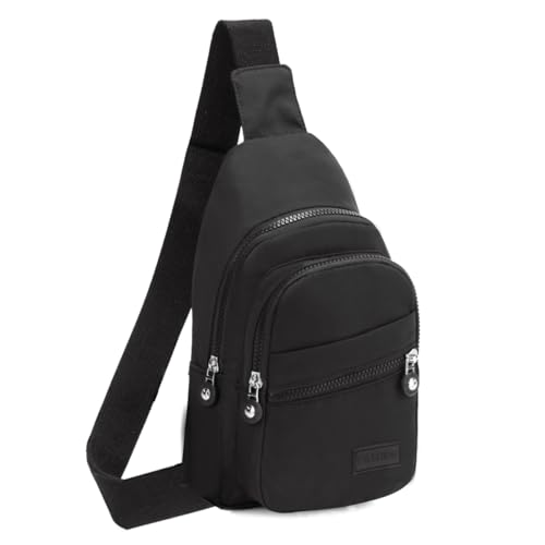 Image of PALAY Nylon Crossbody Bag Multi Layer Shoulder for Travel Hiking | Comfortable Carry, Easy Access, Nylon Build, Multiple Compartments, Shoulder Strap, Travel Ready, Customer Support
