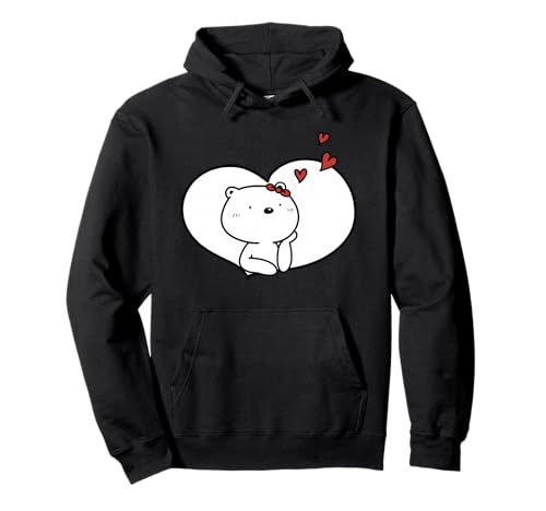 Oso de Peluche con corazón Divertido diseño Unisex para Hombres y Mujeres Sudadera con Capucha