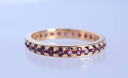 Bague d'éternité grenat naturel 925 : l'éclat durable qui ne ternit pas