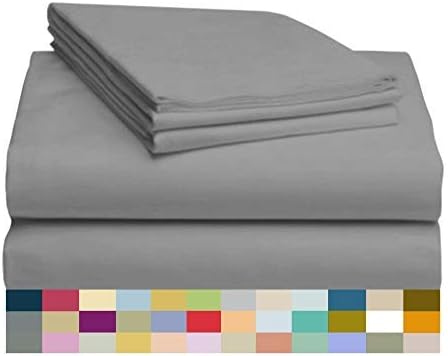 RRLinen - Juego de sábanas de algodón 100 % algodón de 800 hilos, color blanco puro, 4 piezas de algodón de alta calidad para cama, tejido de satén
