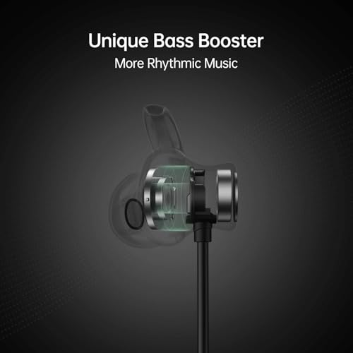 Image of Wireless BT WA 341 for Oppo Reno11 Original Sports Bluetooth CV Wireless Earphone with Deep Bass and Neckband Hands-Free Calling inbuilt with Mic,Hands-Free Call /Music (341W,CB11,BLK)