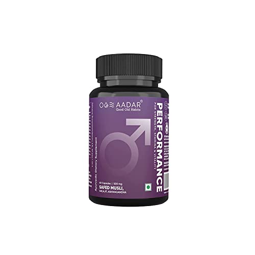 AADAR Performance Capsule | Modern Ayurvedic Solution for Strength and Energy | Safed Musli, Shilajit, Ashwagandha, Gokshura 60 Capsules (Pack of 1)