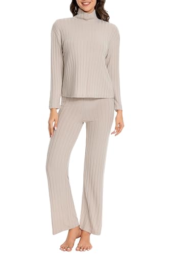 Pyjama pour femme avec chemise et pantalon Nutria : vêtement de nuit et ensemble de détente d'hiver