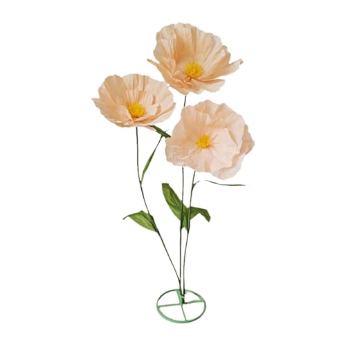 Baoblaze Fleur En Papier pour Décoration de Salon et Vitrine, Champagne