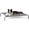 Love’s cabin Elevated Cooling Dog Bed for Large Dogs, Portable Indoor & Outdoor Raised Pet Dog Cat Cot, Durable Summer Frame with Breathable Mesh, Grey, 48 inches